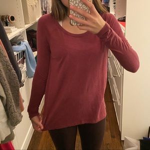 z supply long sleeve red top
